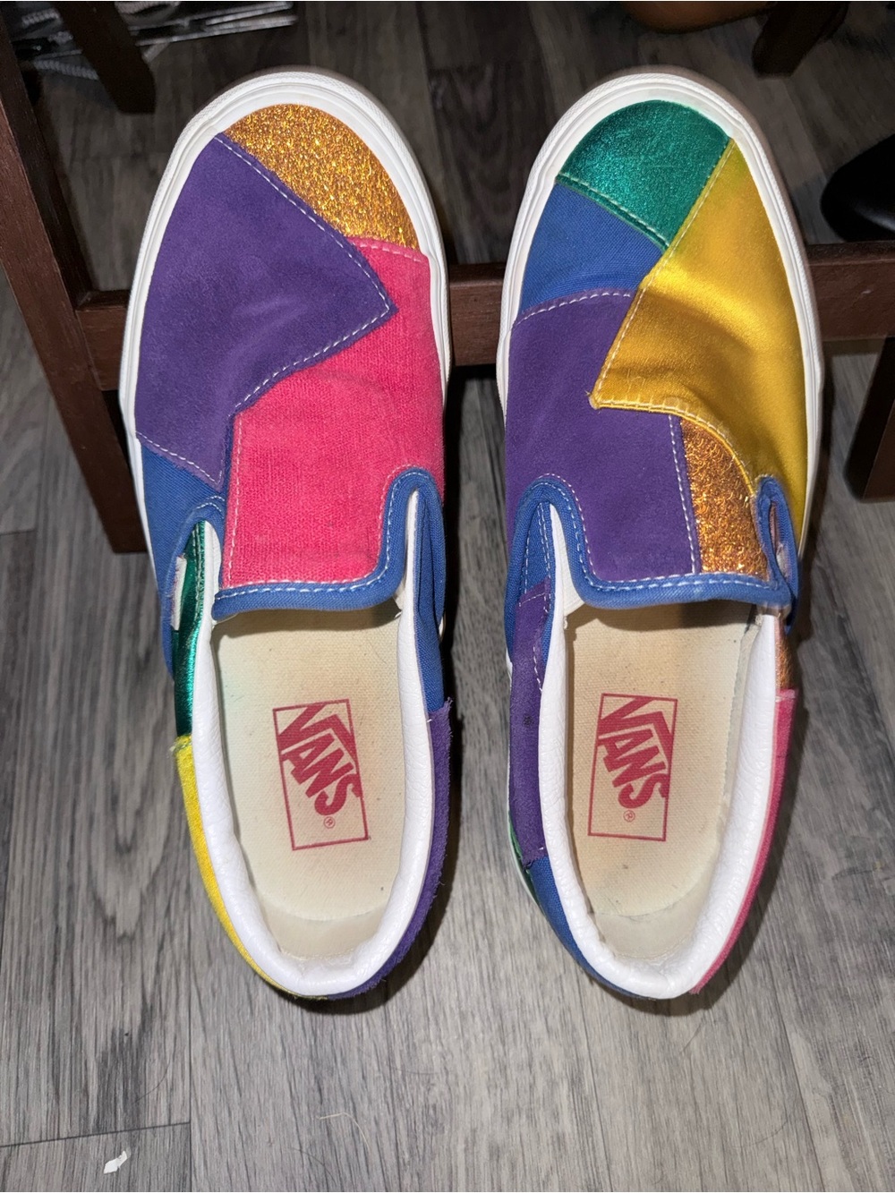 Vans  Slip-On Patchwork Sneakers in Multicolor